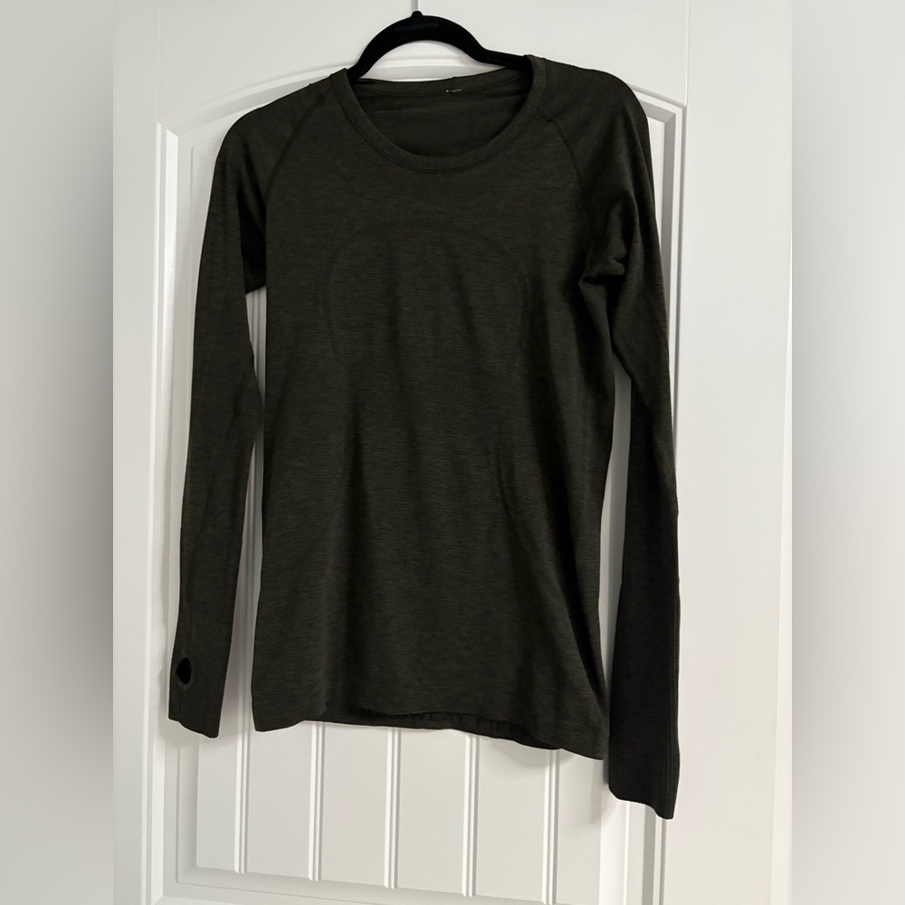 Lululemon long-sleeve swiftly tech dark green